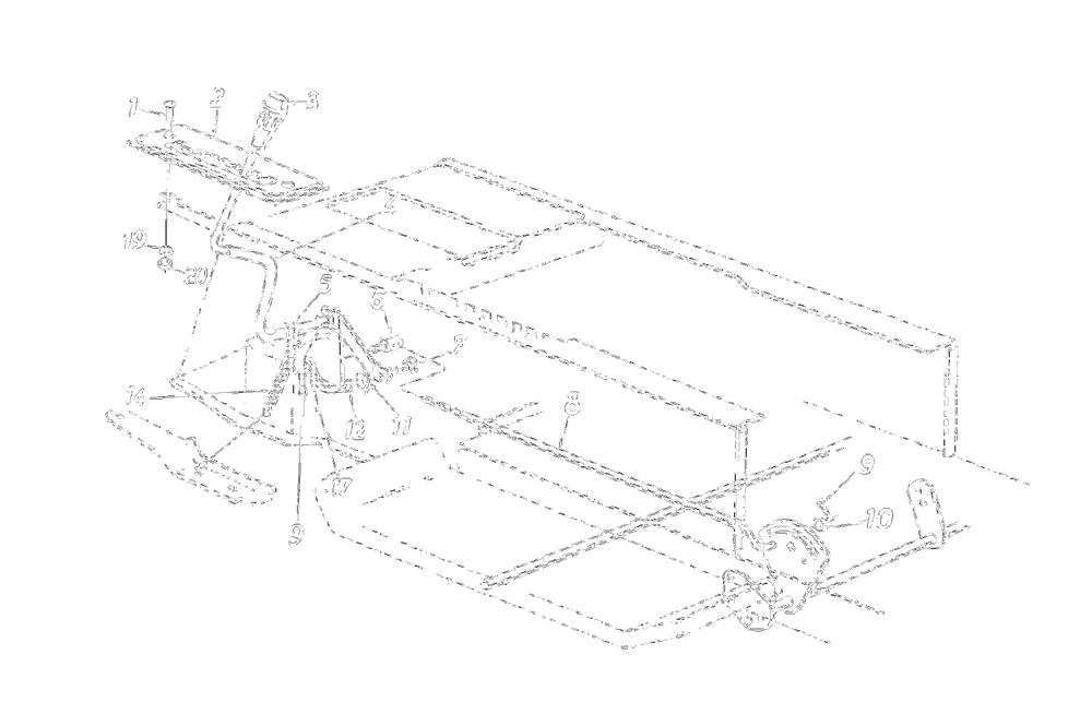 Speed Selector Lever Assembly (7 Speed) Diagram and Parts List for 13AM675G062 2000 Yard Machines Lawn Tractor